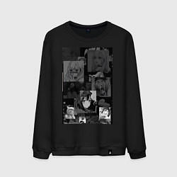 Свитшот хлопковый мужской Эта фарфоровая кукла влюбилась, цвет: черный