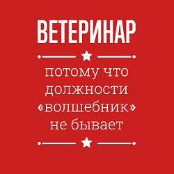 Свитшот хлопковый мужской Ветеринар волшебник, цвет: красный — фото 2