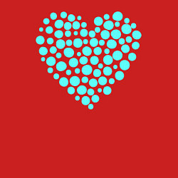 Свитшот хлопковый мужской Неоновое сердце, цвет: красный — фото 2