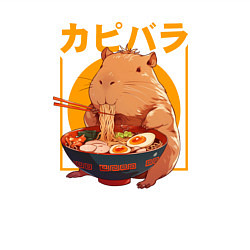 Свитшот хлопковый мужской Japan style capybara, цвет: белый — фото 2