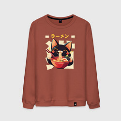 Мужской свитшот Ramen and cat