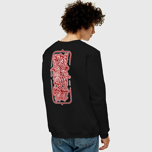Мужской свитшот Demon Slayer - Akaza / Черный – фото 4