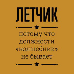 Свитшот хлопковый мужской Летчик должность волшебник, цвет: горчичный — фото 2