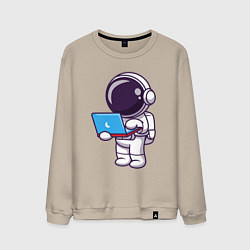 Мужской свитшот Астронавт с ноутбуком