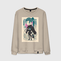Мужской свитшот Магическая битва Маки Дзэнин маг