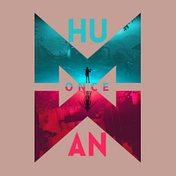 Свитшот хлопковый мужской Once human logotype, цвет: пыльно-розовый — фото 2