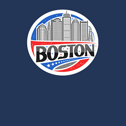 Свитшот хлопковый мужской City Boston, цвет: тёмно-синий — фото 2