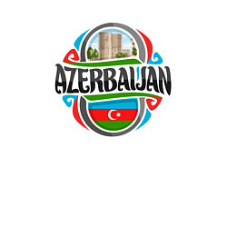 Свитшот хлопковый мужской Azerbaijan, цвет: белый — фото 2
