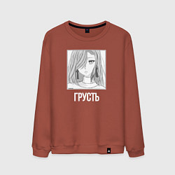 Свитшот хлопковый мужской Шань Хэ Shenhe, цвет: кирпичный