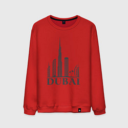 Свитшот хлопковый мужской Dubai city style, цвет: красный