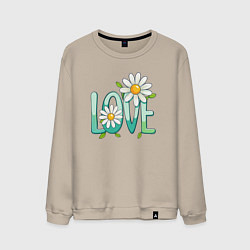 Мужской свитшот Любовь и ромашки
