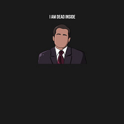 Свитшот хлопковый мужской I am dead inside Michael Scott - the office, цвет: черный — фото 2