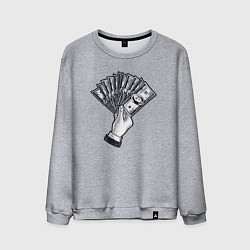 Мужской свитшот Доллары в руке