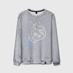 Мужской свитшот Космос в лампочке