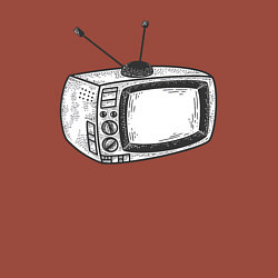 Свитшот хлопковый мужской Retro TV, цвет: кирпичный — фото 2