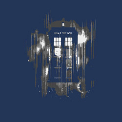 Свитшот хлопковый мужской Tardis grey, цвет: тёмно-синий — фото 2
