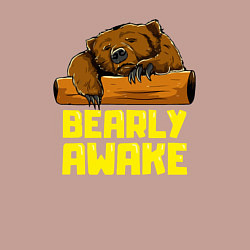 Свитшот хлопковый мужской Bearly awake, цвет: пыльно-розовый — фото 2