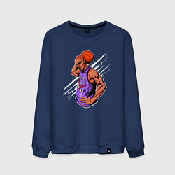 Свитшот хлопковый мужской Vince Carter dunker, цвет: тёмно-синий