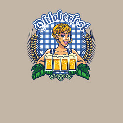 Свитшот хлопковый мужской Beer оctoberfest, цвет: миндальный — фото 2