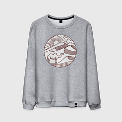 Мужской свитшот Верблюд в пустыне