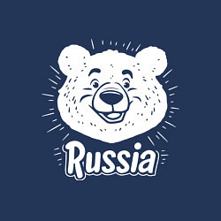 Свитшот хлопковый мужской Россия и медведь, цвет: тёмно-синий — фото 2
