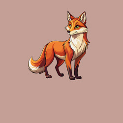 Свитшот хлопковый мужской Внимательная лиса, цвет: пыльно-розовый — фото 2