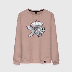 Мужской свитшот Рыбка под зонтом