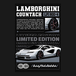 Свитшот хлопковый мужской Lamborghini countach, цвет: черный — фото 2