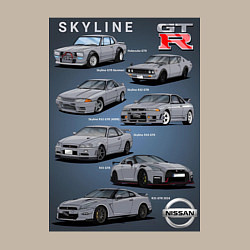 Свитшот хлопковый мужской Skyline GTR, цвет: миндальный — фото 2