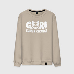 Свитшот хлопковый мужской Goro cuddly carnage logotype, цвет: миндальный