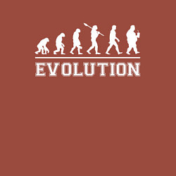 Свитшот хлопковый мужской Эволюция скуфа, цвет: кирпичный — фото 2