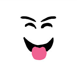 Свитшот хлопковый мужской Роблокс смешное лицо, цвет: белый — фото 2