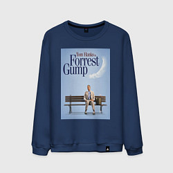Свитшот хлопковый мужской Forrest Gump - Tom is on the bench, цвет: тёмно-синий