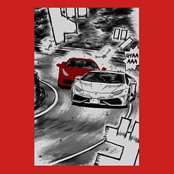 Свитшот хлопковый мужской Lamborghini initial d, цвет: красный — фото 2