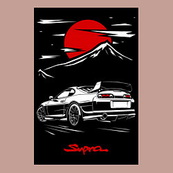 Свитшот хлопковый мужской Toyota Supra jdm гоночный, цвет: пыльно-розовый — фото 2