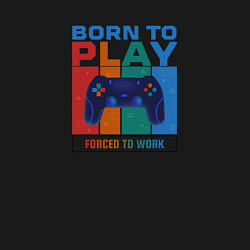 Свитшот хлопковый мужской Born to play - forced to work, цвет: черный — фото 2