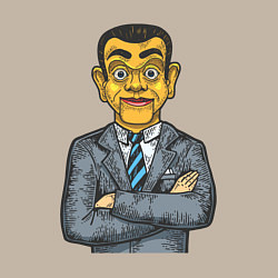 Свитшот хлопковый мужской Человек кукла, цвет: миндальный — фото 2