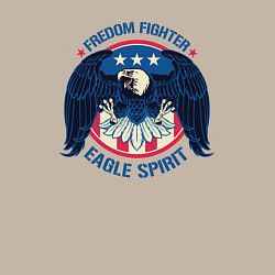 Свитшот хлопковый мужской Борец за свободу - дух орла, цвет: миндальный — фото 2