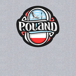 Свитшот хлопковый мужской Poland, цвет: меланж — фото 2