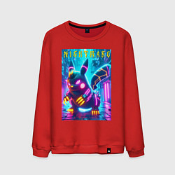 Мужской свитшот Ужасный Пикачу - ночной кошмар