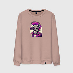 Мужской свитшот Гиена панк с ирокезом