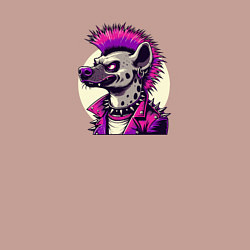 Свитшот хлопковый мужской Гиена панк с ирокезом, цвет: пыльно-розовый — фото 2