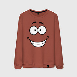 Мужской свитшот Счастливая улыбка крупно