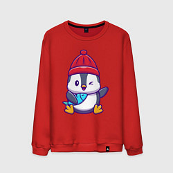 Мужской свитшот Пингвин с рыбкой