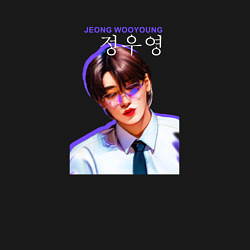 Свитшот хлопковый мужской Jeong Wooyoung Ateez, цвет: черный — фото 2