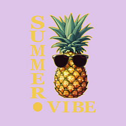 Свитшот хлопковый мужской Ананас в очках summer vibe, цвет: лаванда — фото 2