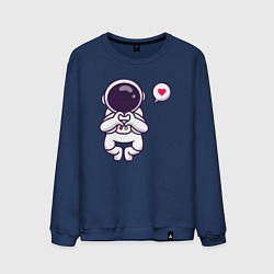 Свитшот хлопковый мужской Astronaut love, цвет: тёмно-синий