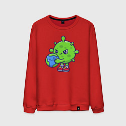 Мужской свитшот Вирус и планета