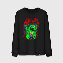 Свитшот хлопковый мужской Asking Alexandria rock, цвет: черный