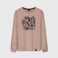 Свитшот хлопковый мужской Природный модерн, цвет: пыльно-розовый